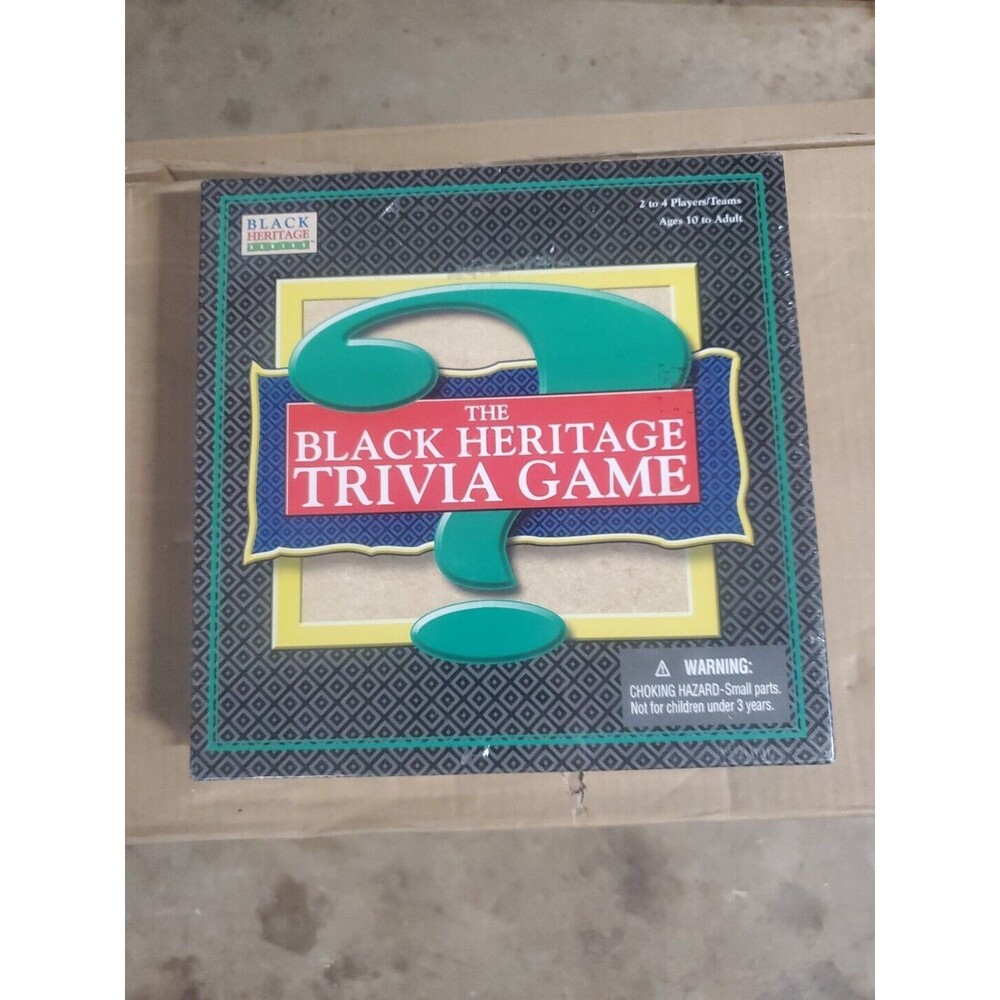 New Factory Sealed The Black Heritage Trivia Game 30007 Age 10+ 2-4 Player/Teams